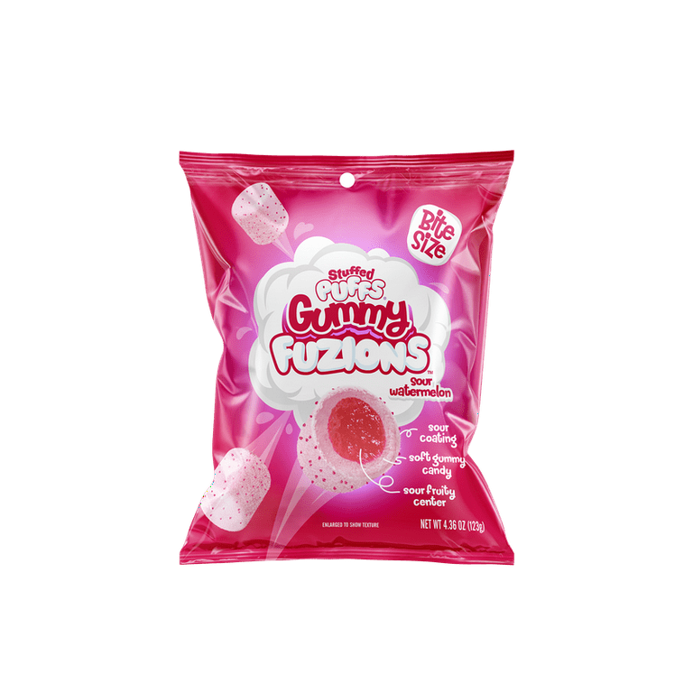 Stuffed Puffs Sour Watermelon Peg Bag 8x123g