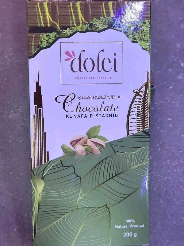 Dolci Chocolate Kunafa Pistachio Lightgreen 1x200g