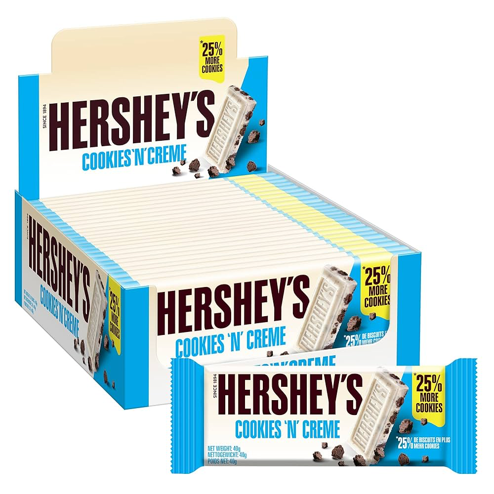 Hershey Cookie and Cream 36x50g Expiry July'25