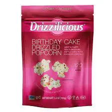 Drizzilicious Popcorn Drizzled Birthday Cake 10x3.60oz Expired 			 