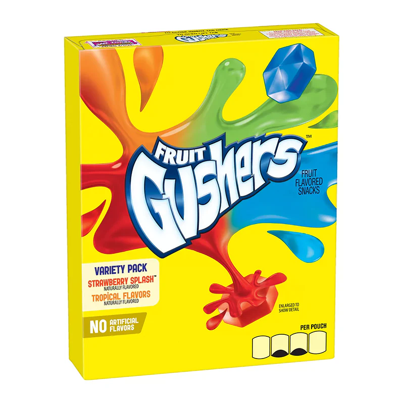 Gusher Variety Pack Tropical & Strawberry 10x136g