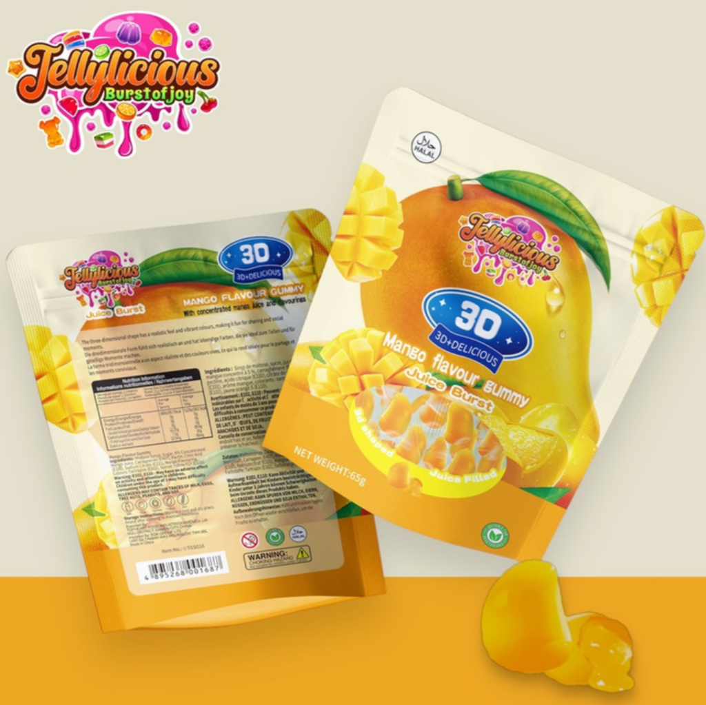 Jellylicious 3D Peelable Mango 12x65g