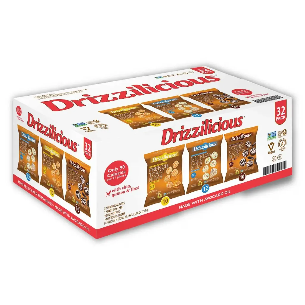 Drizzilicious Mini Rice Cakes Variety Pack 32x21g