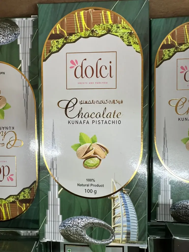 [DPCKCBK] Dolci Pistachio Chocolate Kunafa Cake Burj Khalifa 1x100g