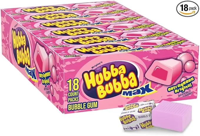 Hubba Bubba Max Outrageous Original 18x5pc BBD 23.11.26