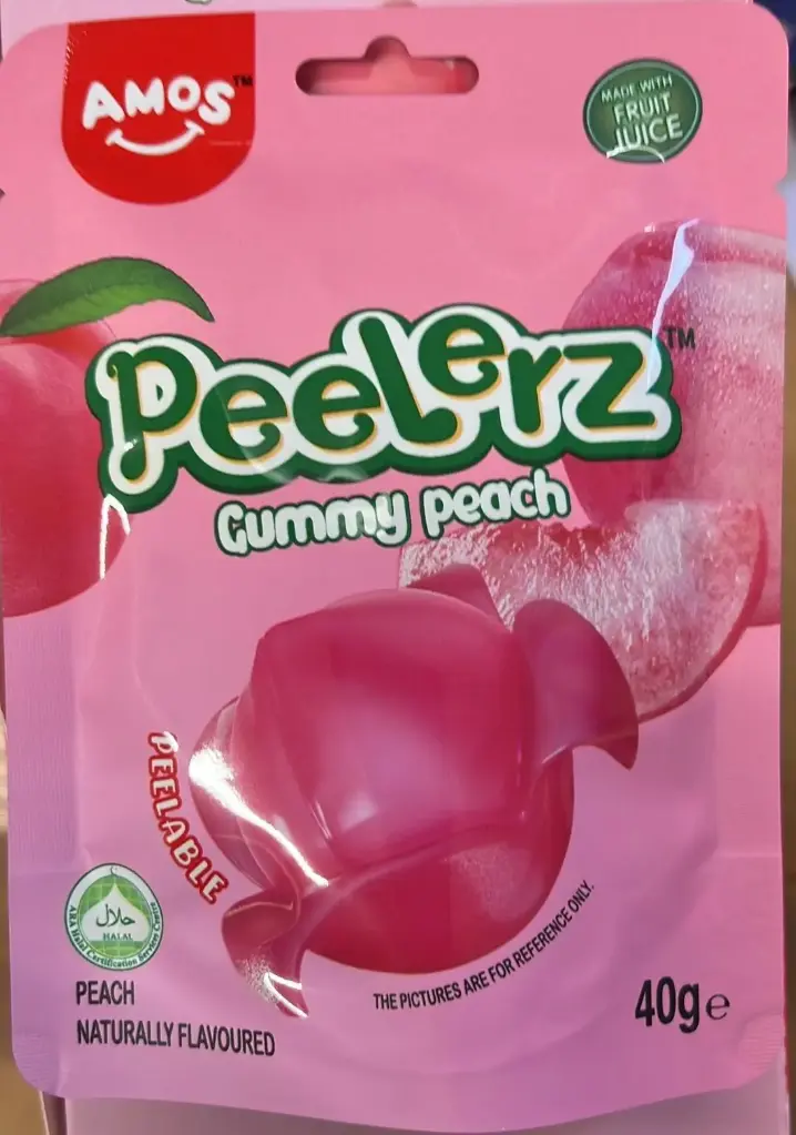 Amos Peelerz Peach (Halal) 12x40g
