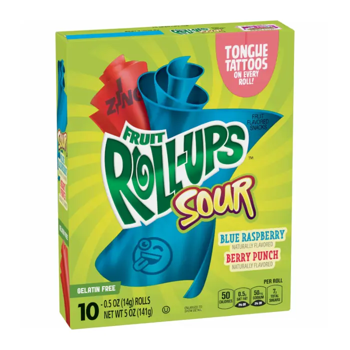 Betty Crocker Fruit Roll-ups Sour 10x141g