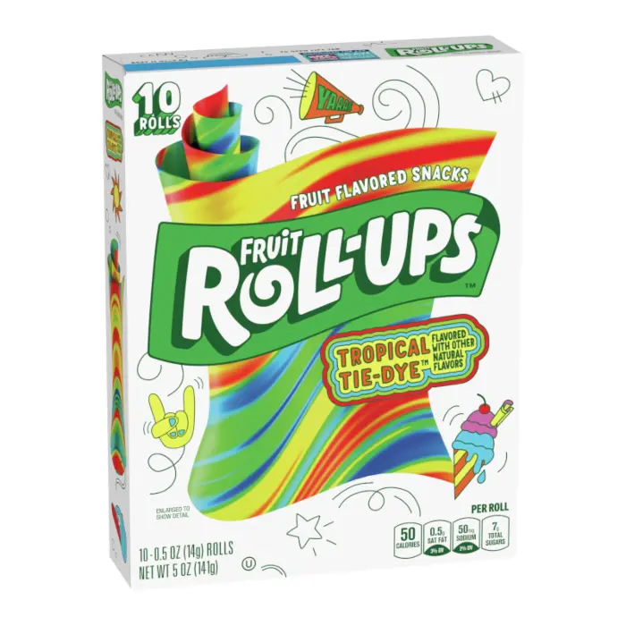 Betty Crocker Fruit Roll-ups Tropical Tie-Dye 10x141g