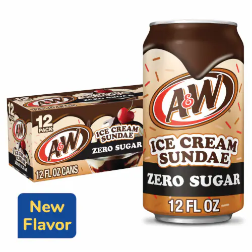 A&W Ice Cream Sundae No Sugar 24x355ml