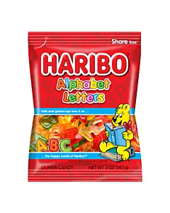 Haribo Alphabets Peg Bag USA import 12x141g