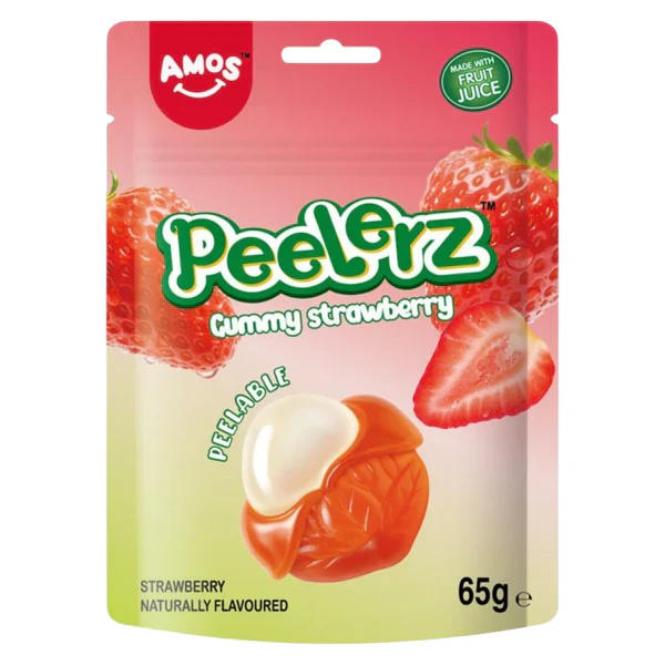 Amos Peelerz Strawberry (Halal) 12x65g