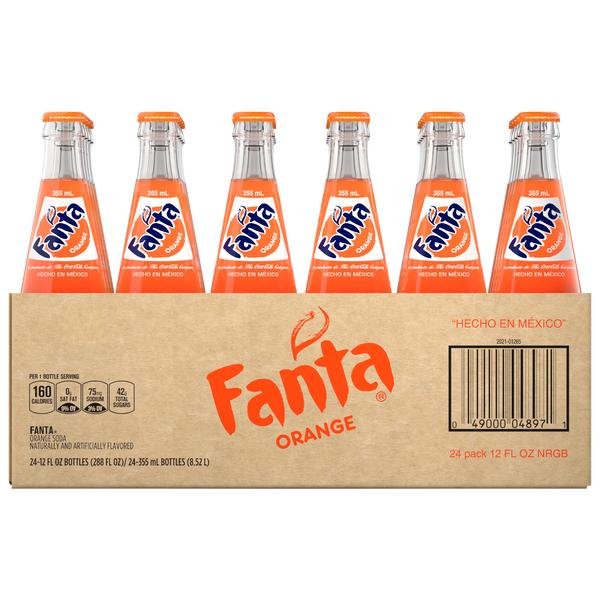 Mexican Glass Fanta Orange 24x340ml