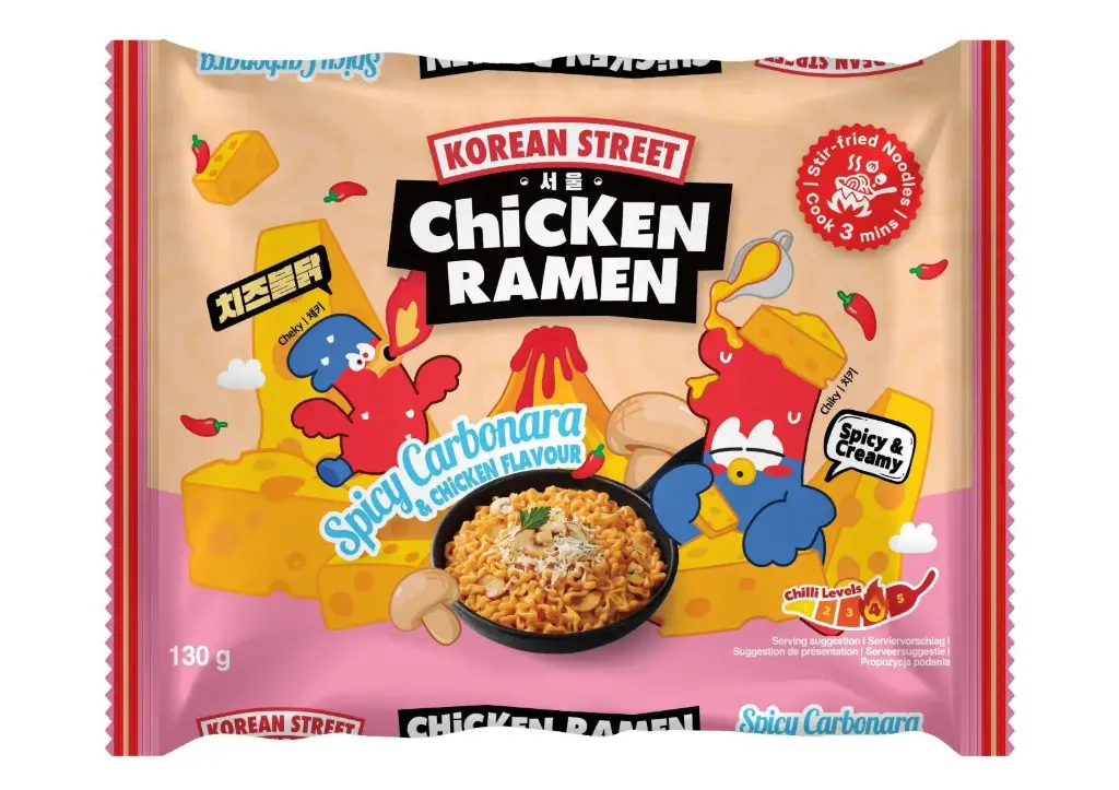 KOST Spicy Carbonara Chicken Flavour Stir Fried Noodle 24x130g