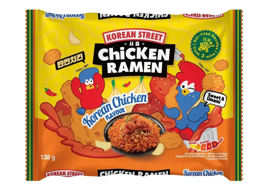 KOST Korean Chicken Flavour Stir Fried Noodle 24x130g