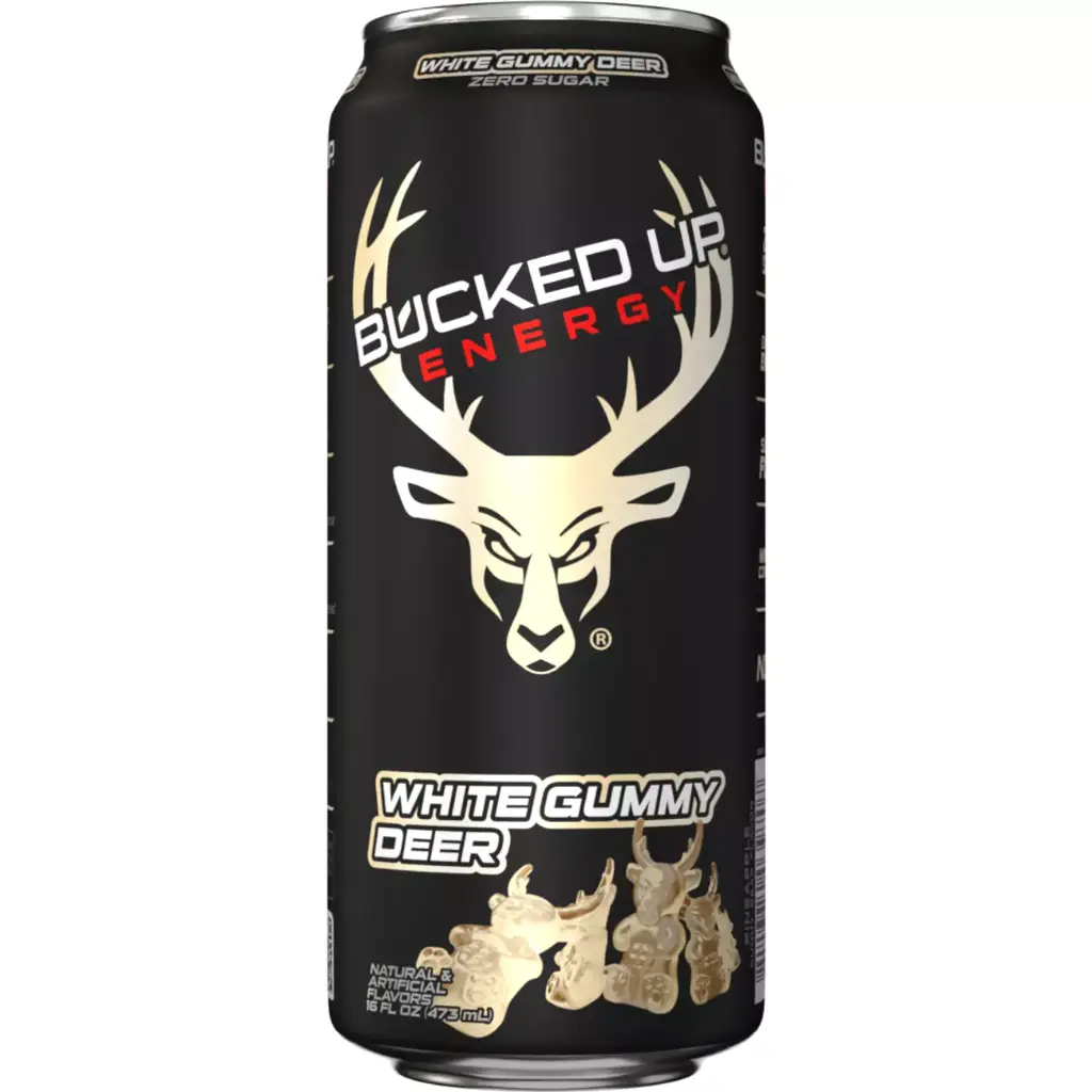 Bucked Up White Gummy Deer 12x454ml			 