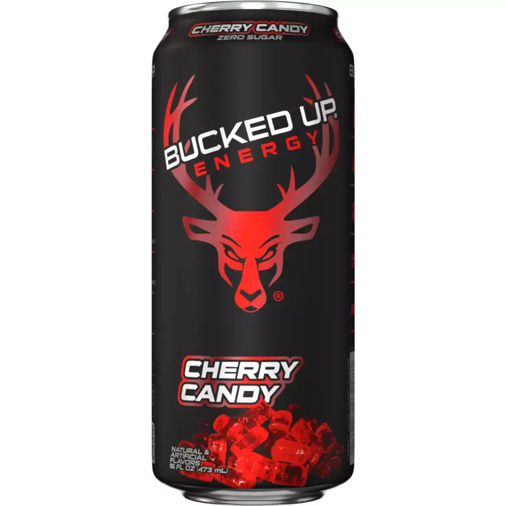 Bucked Up Cherry Candy 12x454ml			 