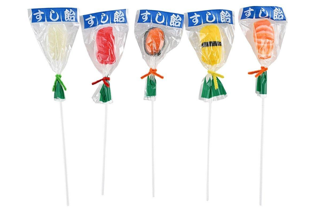 Sanshu Seika Sushi Candy Lollipop 1x150pc Bag
