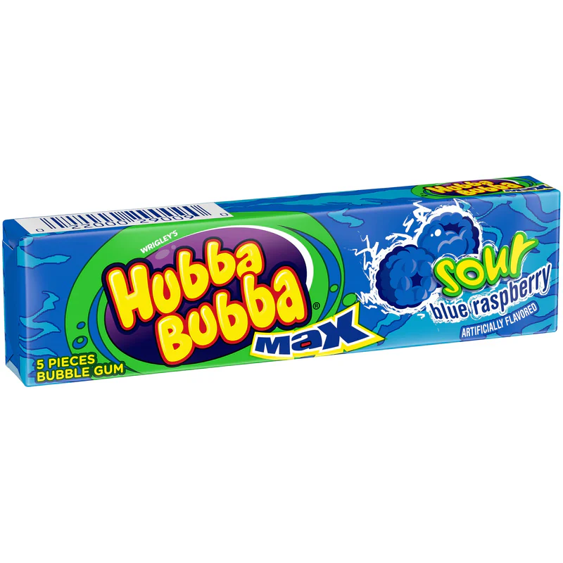 Hubba Bubba Max Sour Blue Raspberry 18x40g