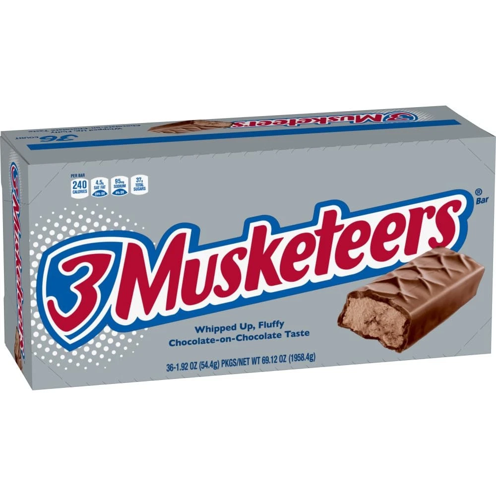 3 Musketeers Chocolate Bar 36x54.4g