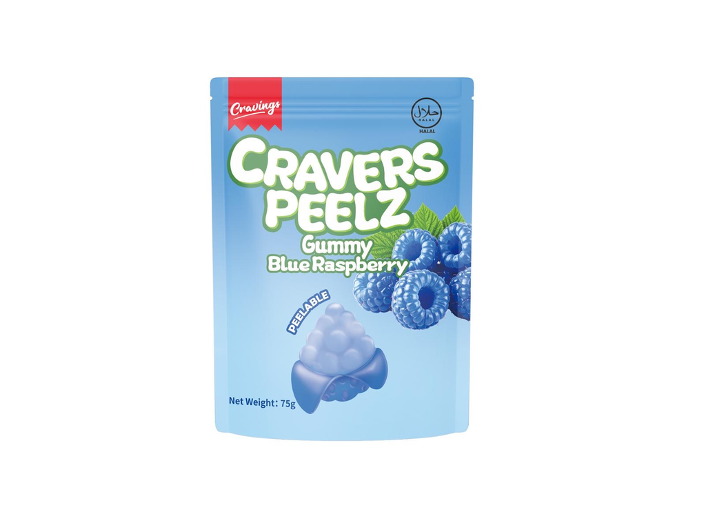 Cravings Cravers Peelz Blue Raspberry 12x75g 