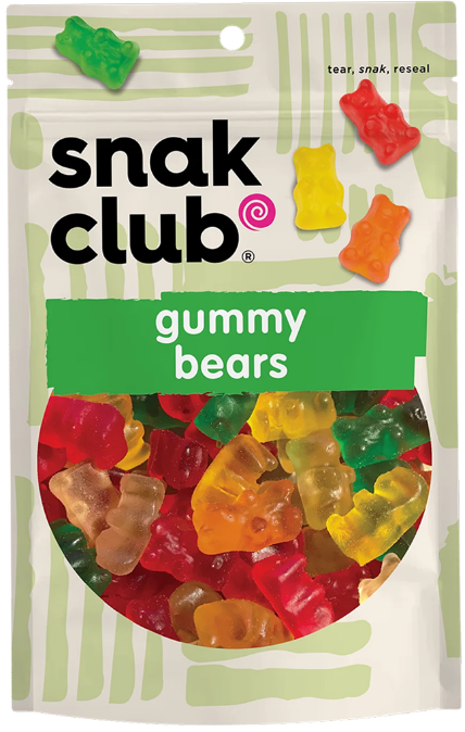 Snack Club Tajin Chilli & Lime Gummy Bears Peg Bag 12x57g 