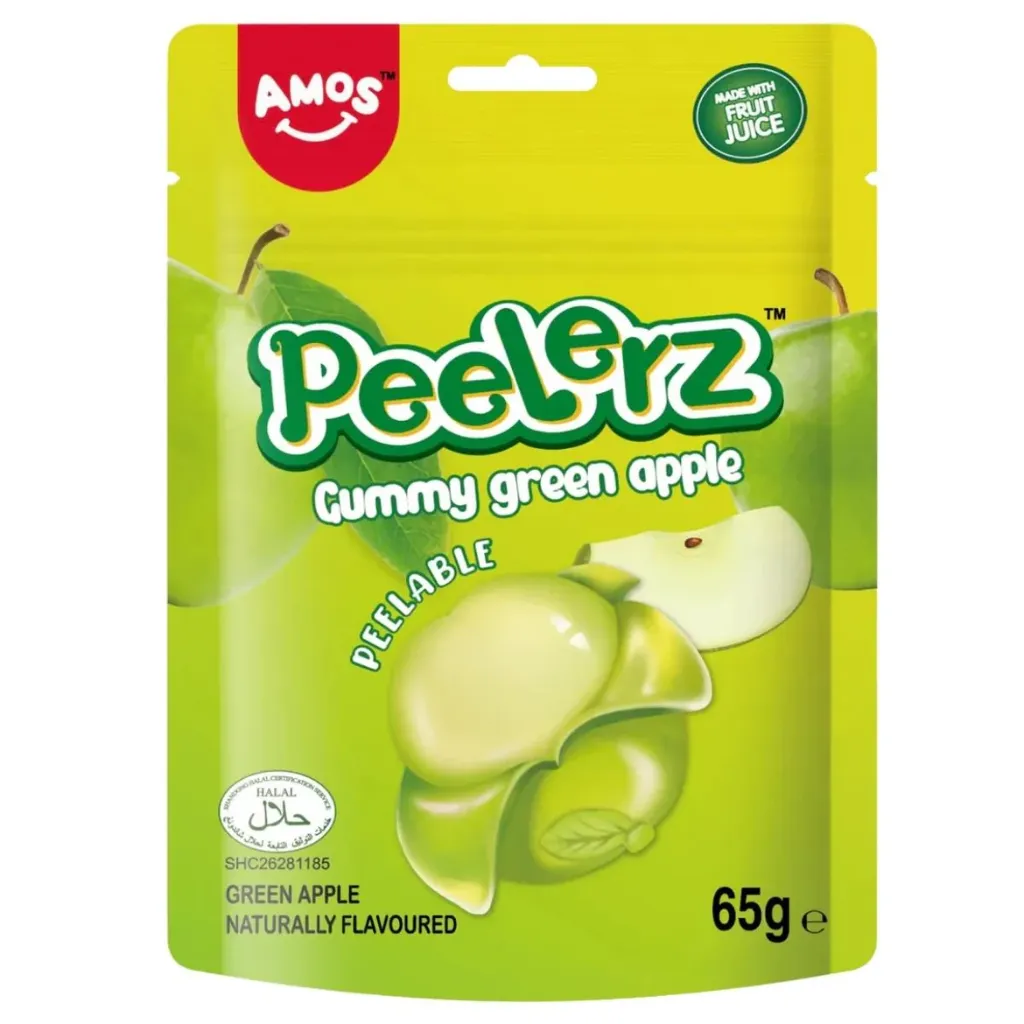 Amos Peelerz Green Apple (Halal) 12x65g