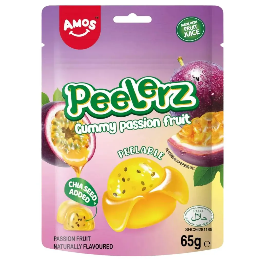 Amos Peelerz Passion Fruit (Halal) 24x65g