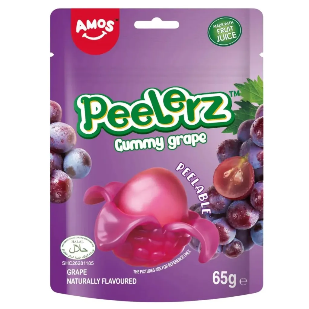 Amos Peelerz Grape (Halal) 12x65g