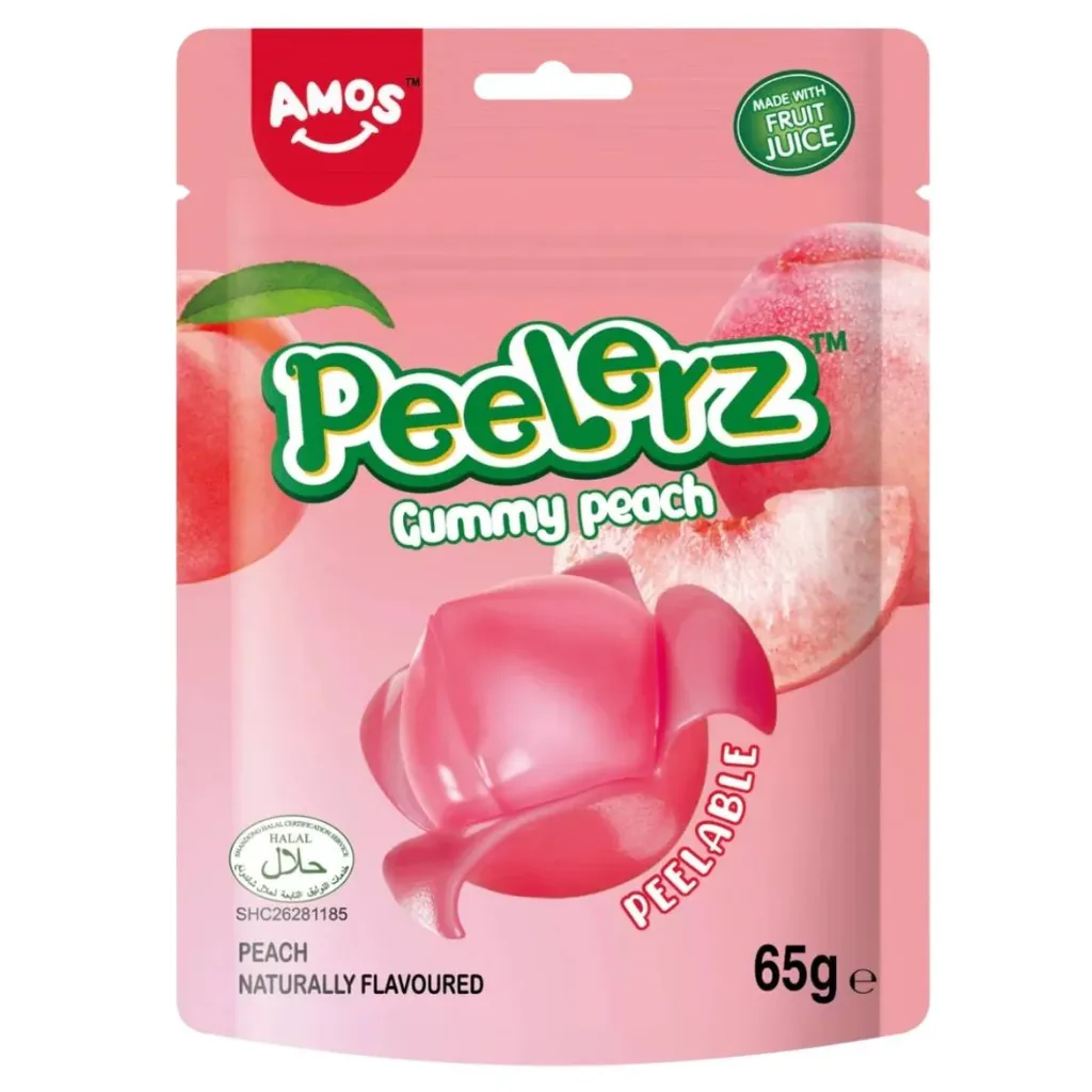 Amos Peelerz Peach (Halal) 12x65g