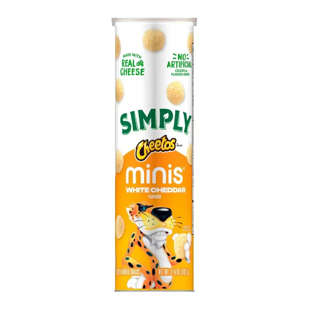 Cheetos Canister Simply White Cheddar 12x102.7g