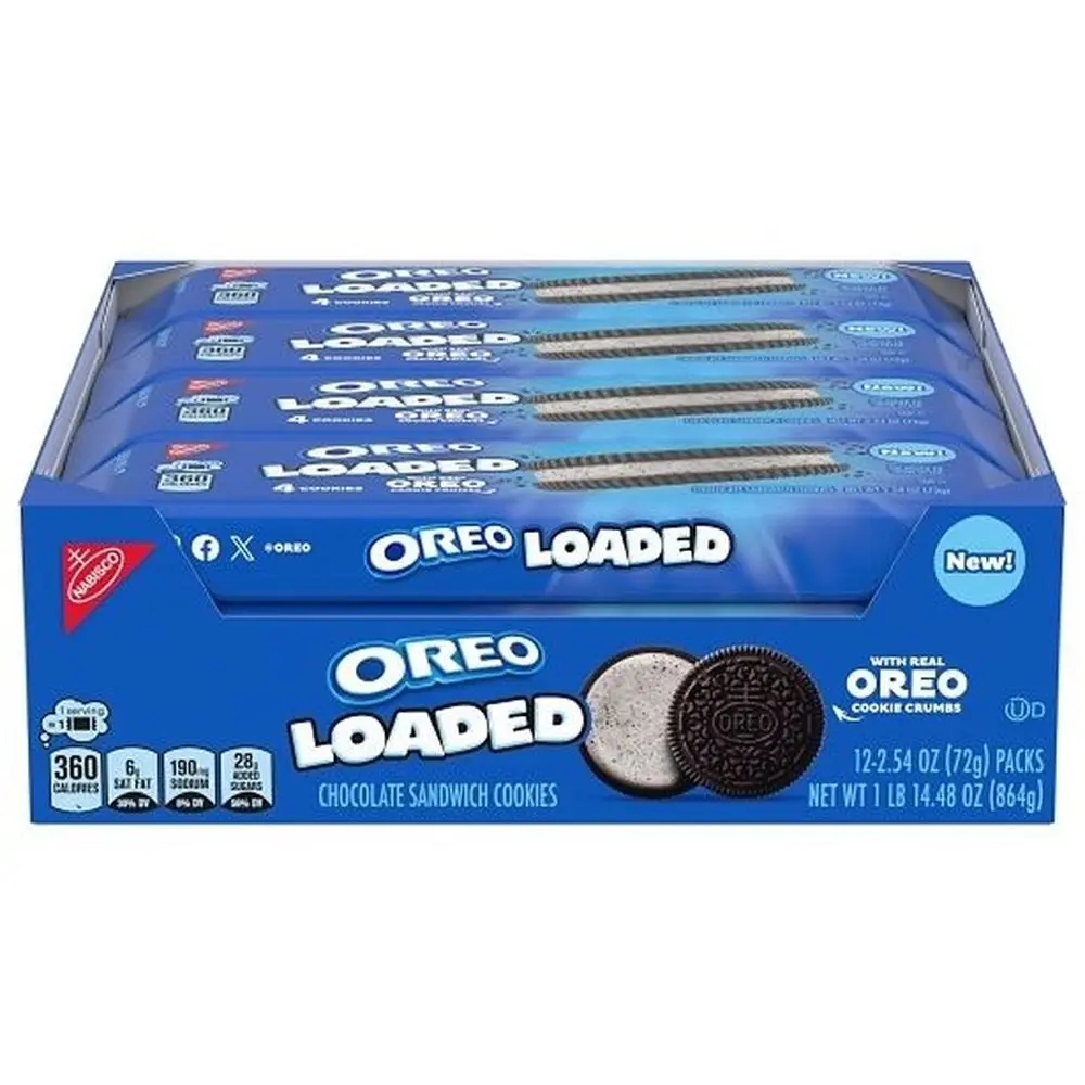 Oreo Loaded Chocolate Sandwich Cookies 12x2.54oz