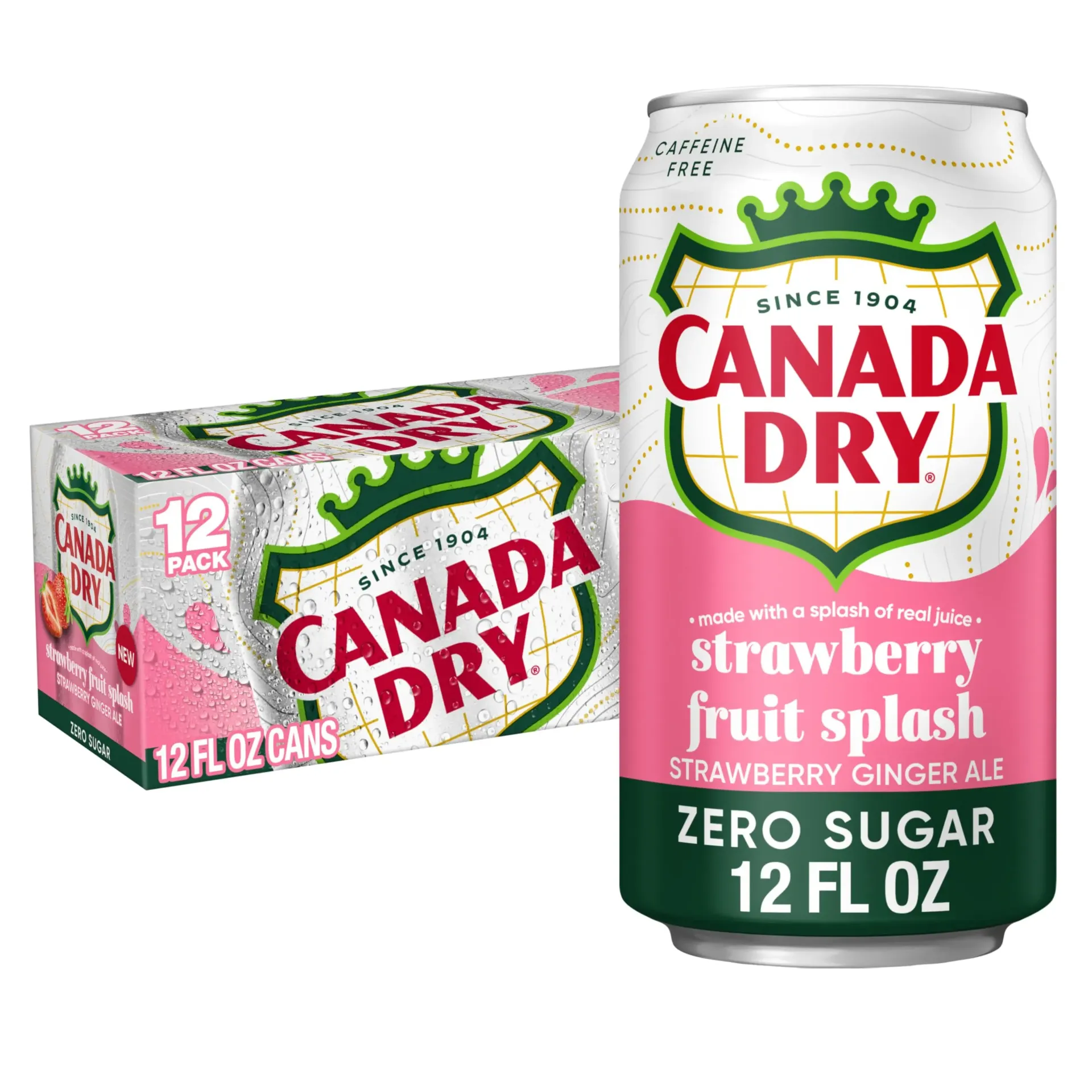 Canada Dry Strawberry Fruit Splash 24x355ml