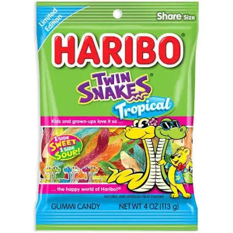 Haribo Twin Snake Tropical 12x113g