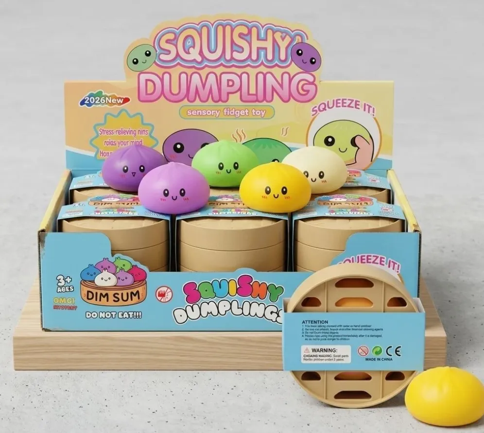 Squshie Dumpling Fidget Toy 12ct