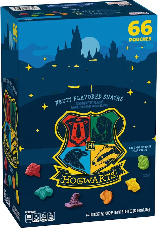 Betty Crocker Fruit Snacks Harry Potter Display Box 66ct