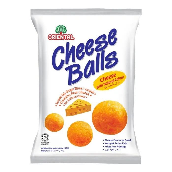 Oriental Cheese Balls Cheese Flavoured Snack 10x60g