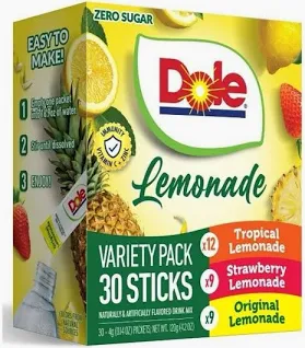 Dole STG Powder Mix Lemonade Variety 6x30CT