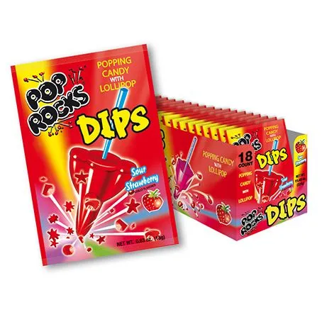 Pop Rocks Dips Strawberry 18CT