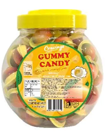 Gummy Candy Jar Mango 1x50pc