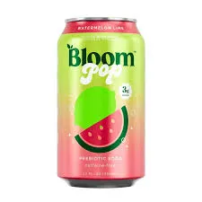 Bloom Pop Watermelon Lime Pre Biotic Soda 12x12oz