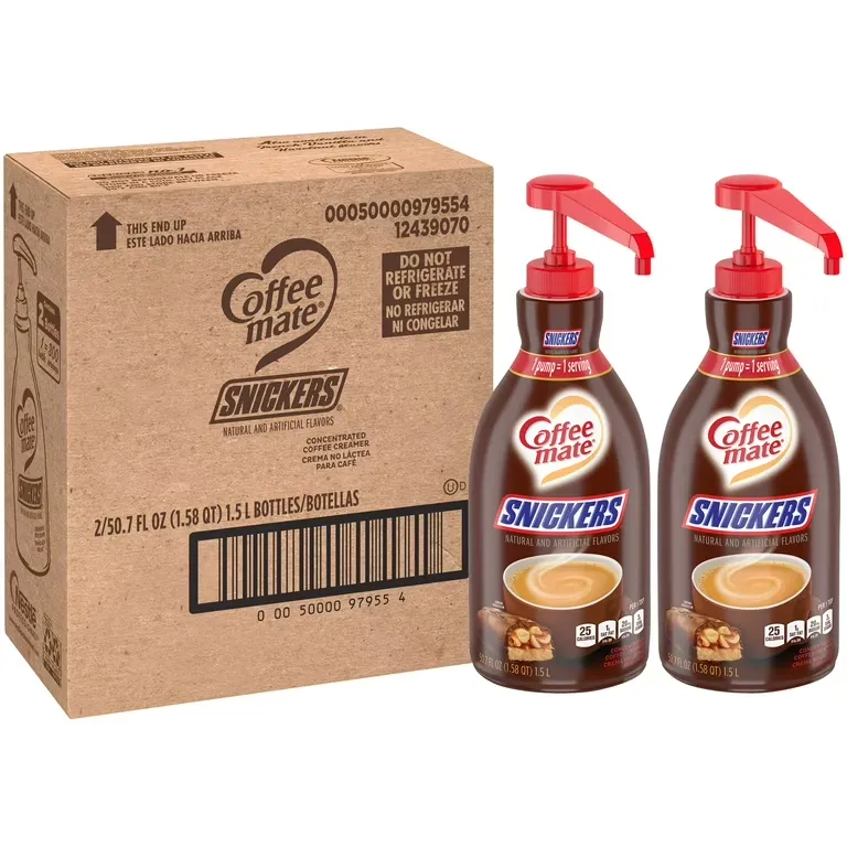 Coffee Mate Liquid Pump French Snickers 2x1.5L