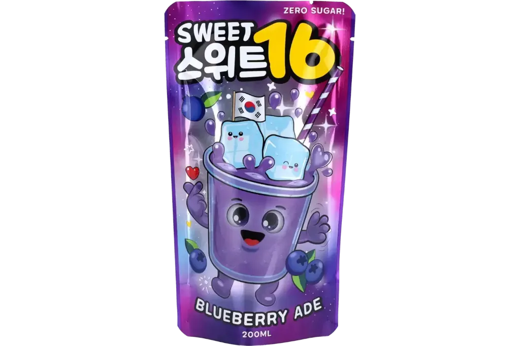 Sweet16 Blueberry Ade Zero Sugar Pouch 10x200ml (KOREAN)