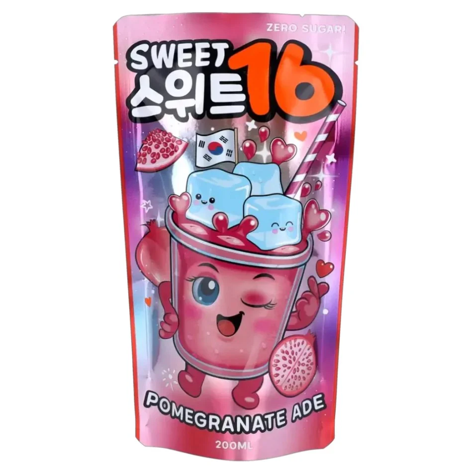 Sweet16 Pomegranate Ade Zero Sugar Pouch 10x200ml (KOREAN)