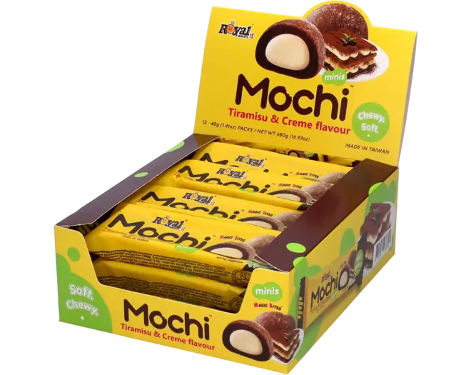 Royal Mochi Minis Tiramisu & Creme 12x40g