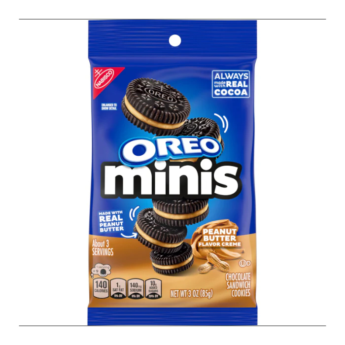 Oreo Mini Peanut Butter 12x3oz BBD Sep'26