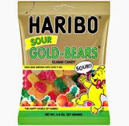 [HPGB] Haribo Sour Gold Bear Peg Bag USA Import 12x142g