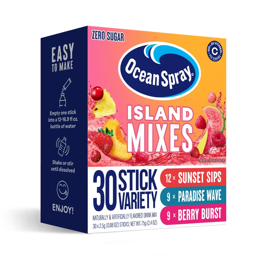 Ocean Spray STG Island Mixes Variety Pack 6x30CT