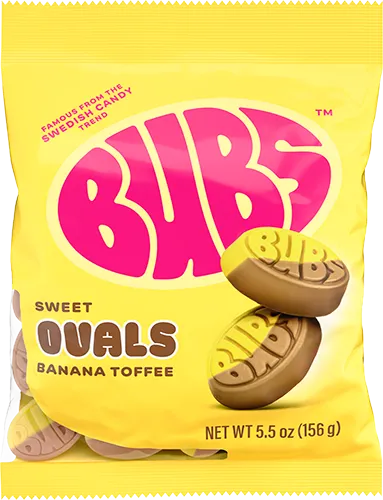 Bubs Sour Dimond Banana Toffee 8x5.5oz