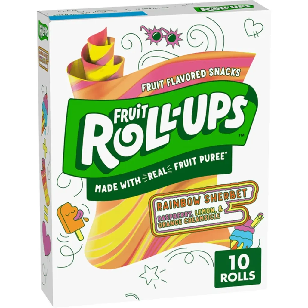 Betty Crocker Fruit Roll Ups Rainbow Sherbet 10x141g