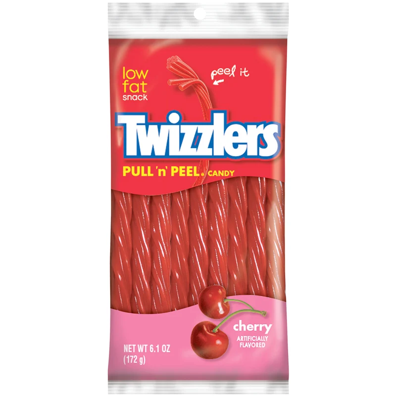 Twizzler Cherry Pull n' Peel Peg Bag 12x172g
